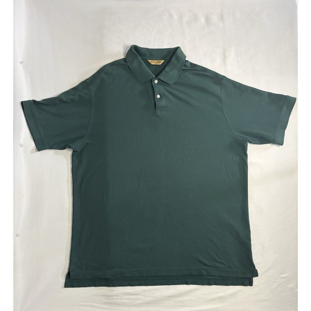 Roundtree & Yorke Gold Label Polo Shirt Green Short Sleeve XLT Tall